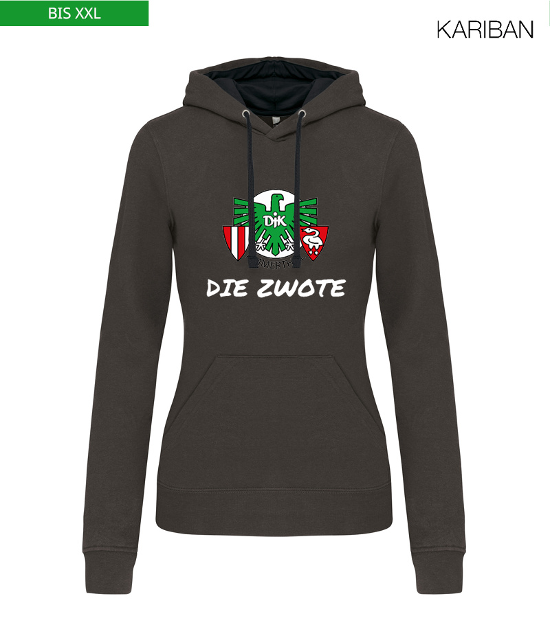 Kariban Damen Hoodie Dark Grey Black "Uwe Frontprint"