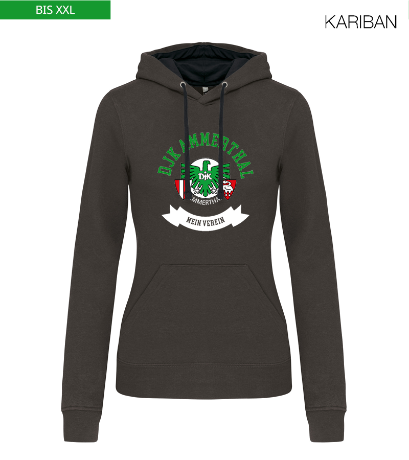 Kariban Damen Hoodie Dark Grey Black "Bono"